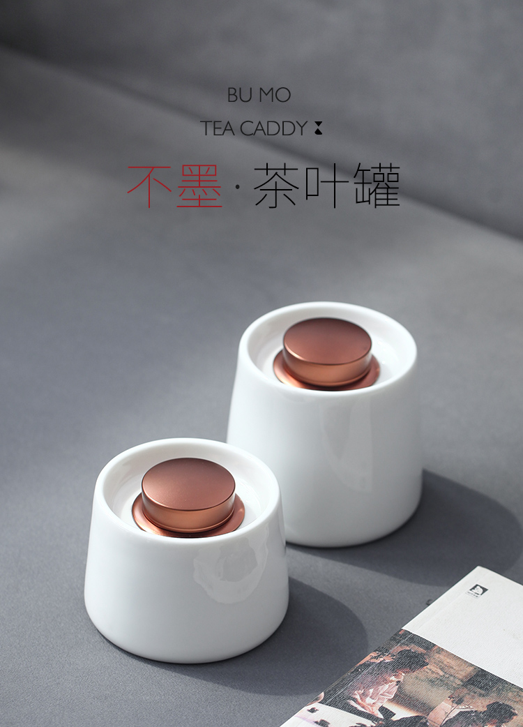 The Wu family fang caddy fixings ceramic small POTS seal pot home portable with cover POTS of tea packaging