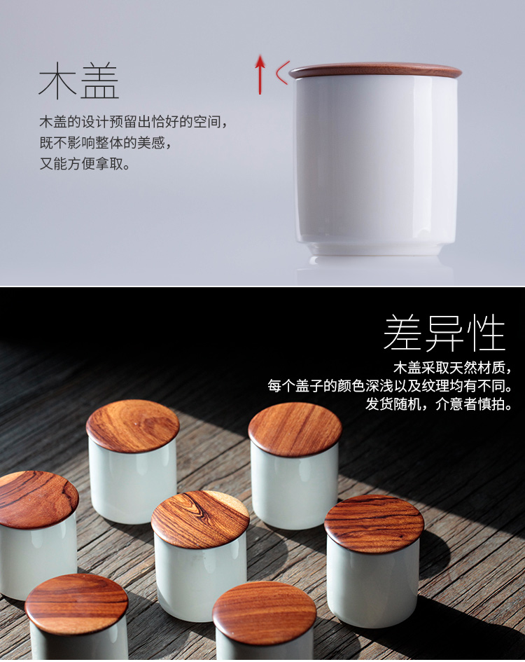 The Wu family small caddy fixings mini caddy fixings small fang ceramics ceramic tea pot with tea canister tea gift boxes