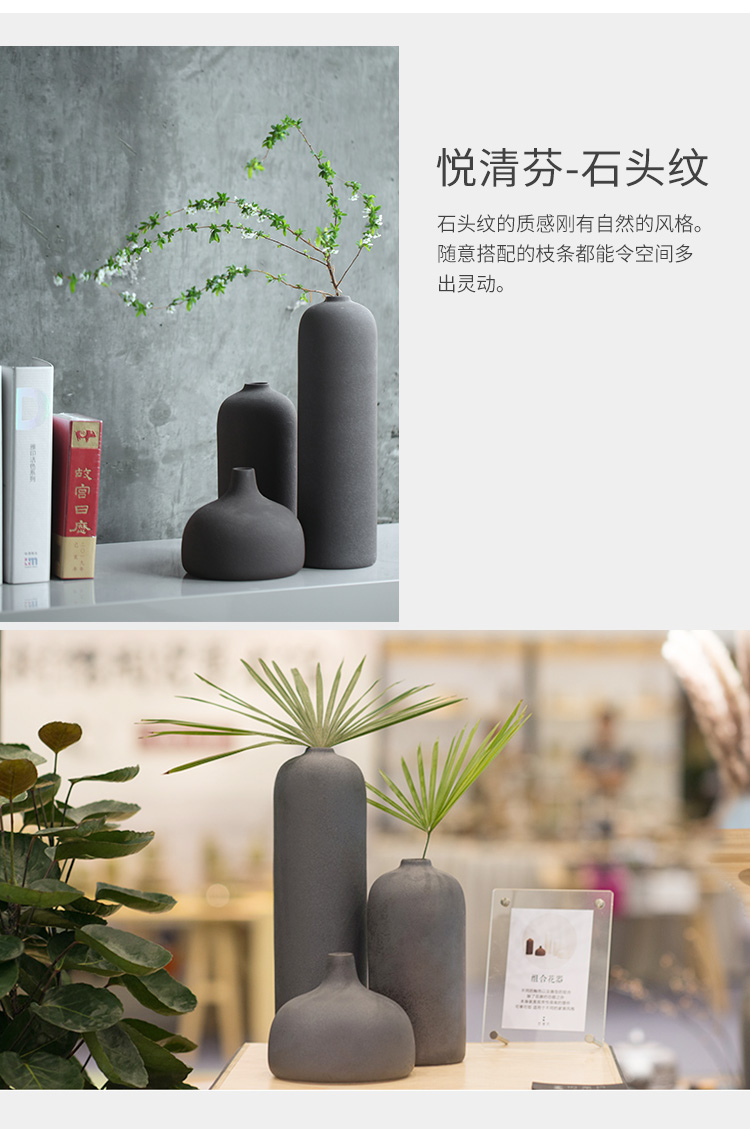 The Wu family fang make qingfen ceramic vases, flower implement fashion creative flower adornment that occupy the home furnishing articles kung fu tea taking