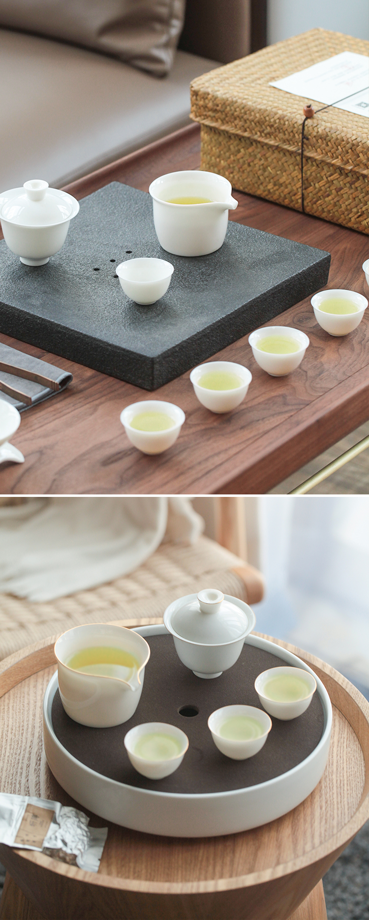 The Wu family fang white porcelain cup sample tea cup ceramic Japanese small cups of tea tieguanyin kung fu master cup single CPU