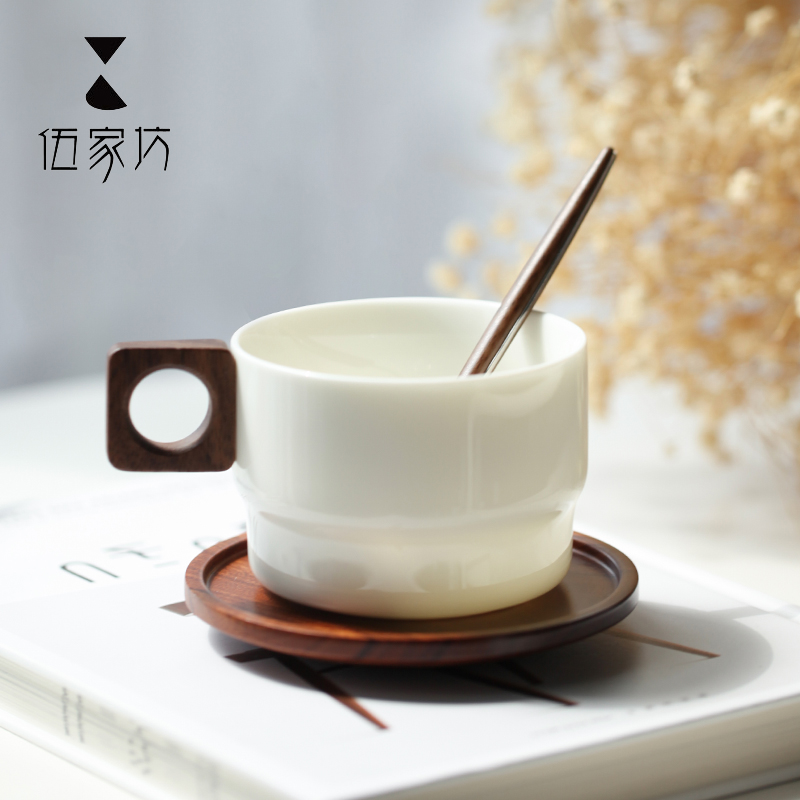 The Wu family fang coffee cup small European - style key-2 luxury tea set contracted ceramic keller cups northern wind in the afternoon