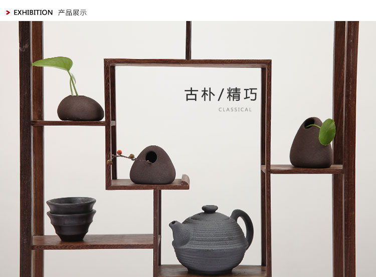 The Wu family fang zi flower implement tea flower ceramic move floret bottle hydroponic flower vase of flowers