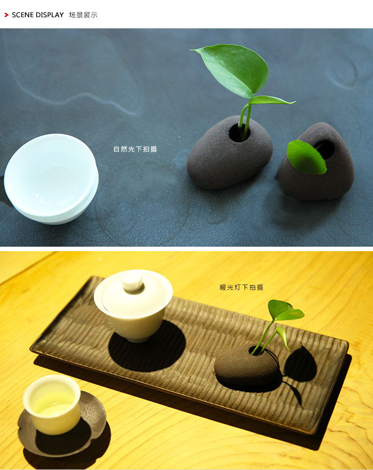 The Wu family fang zi flower implement tea flower ceramic move floret bottle hydroponic flower vase of flowers