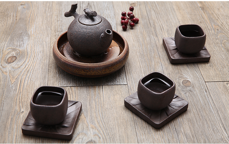 The Wu family fang Ye Ying, ceramic tea cup mat formula creative cup cup mat mat kung fu tea leaves