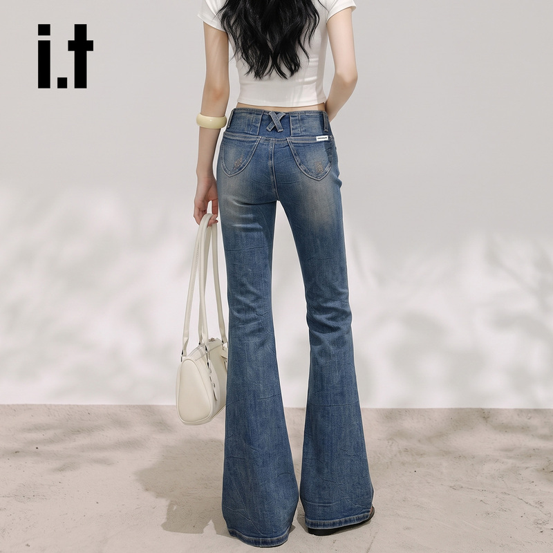 Chocoolate American-Style Spicy Girl Flared Jeans for Women, New Summer Slim-Fit Vintage Floor-Length Pants Chocoolate American-Style Spicy Girl Flared Jeans for Women, New Summer Slim-Fit Vintage Floor-Length Pants