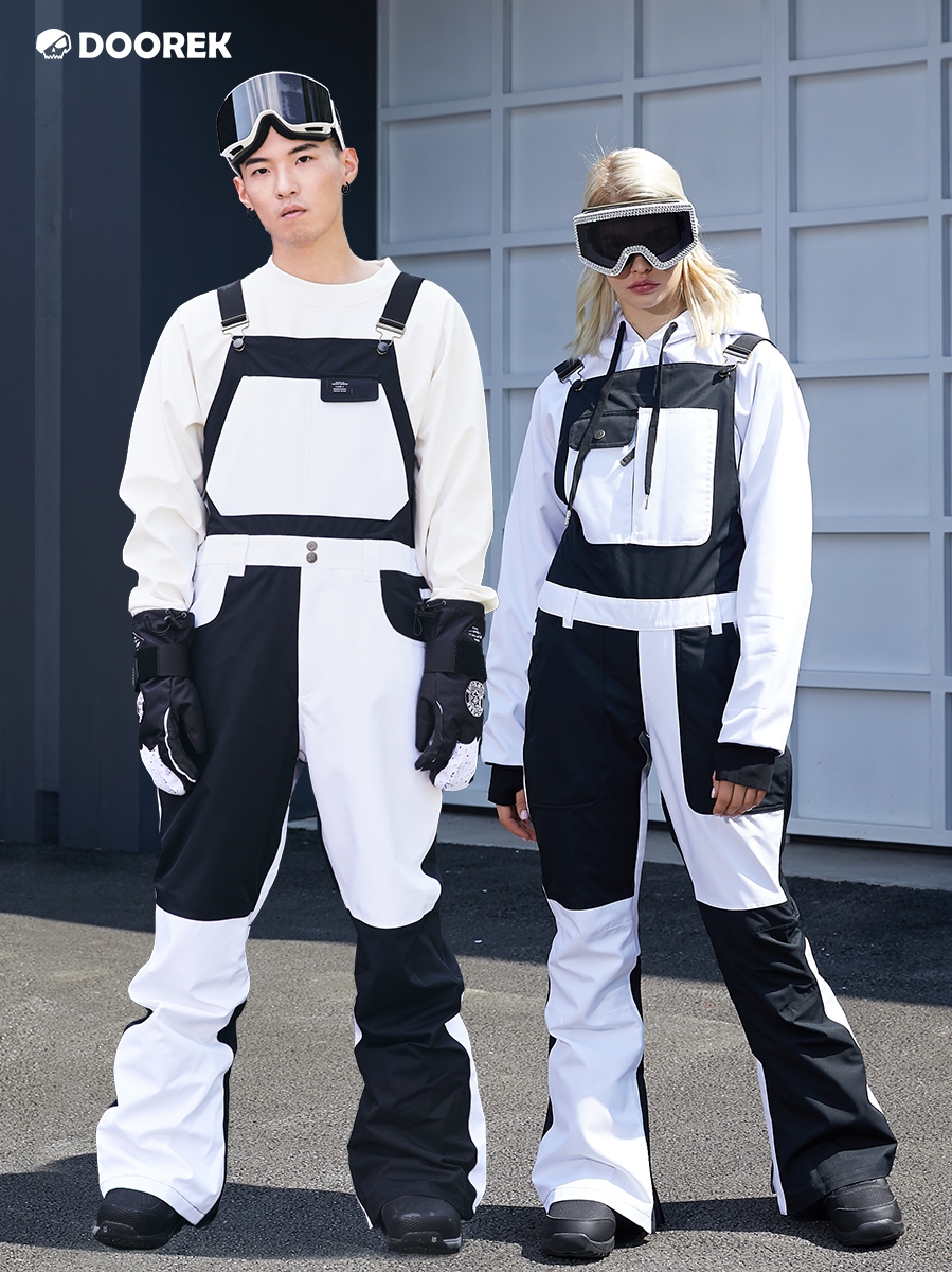 19 20DOOREK new ski pants hold baby bag pants black and white ski baby bag pants tide fan