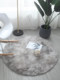 Round Carpet for Bedroom, Washable Living Room Rug, Computer Chair Rocking Chair Floor Mat, Simple Photo Carpet, Round Bedside Rug