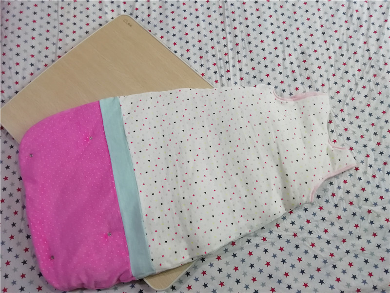 American D Home Foreign Trade Original single autumn and winter baby girl baby goose suede clip cotton sleeping bag Neri cotton fabric laced back cover