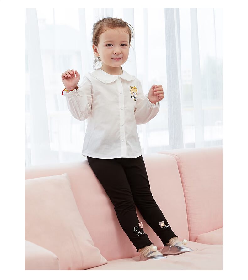 Quần legging bé gái mùa hè mỏng bé gái đen 2 mùa xuân và thu 3 trẻ em 3 tuổi mặc quần cotton trắng trẻ em - Quần quần thể thao cho bé