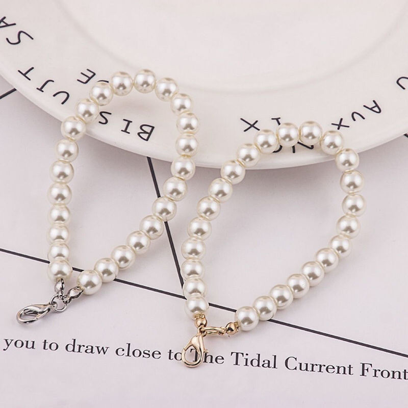 Pearl Keychain Bag Charm Car Key Bracelet DIY Bracelet Ring Fashion Keychain Bag Pendant