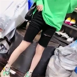 Черная джинсовая юбка, летние шорты, штаны, высокая талия, свободный прямой крой