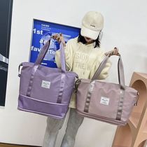 Pilot travel bag ladies foldable new multi-function can set the travel bag on the trolley case is short