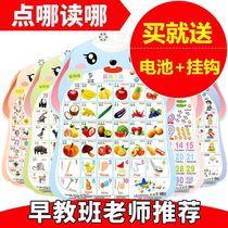 Children know calligraphy and painting wall 3 a 6-year-old literacy wall chart pinyin word list baby early education recognition picture sound wall chart