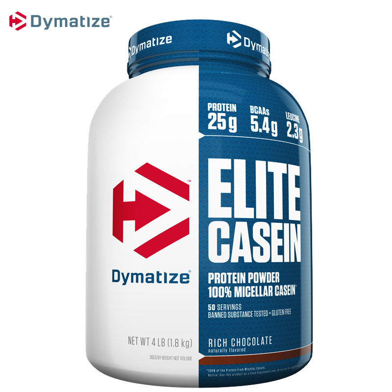 Dymatize Elite Casein Powder Slow Release Whey Protein Sports Nutrition Powder 4 Lbs