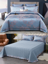 European-style home textile jacquard satin bed cover four-piece quilted quilted bed sheet quilt cover double bed 1 5 1 8 2m bed