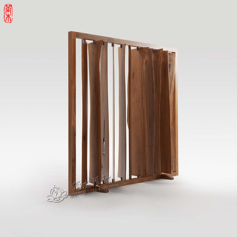 Màn hình phân vùng màn hình cũ Elm mới Khách sạn Trung Quốc màn hình phân vùng màn hình di động hiện đại tối giản sàn gỗ - Màn hình / Cửa sổ tấm bình phong
