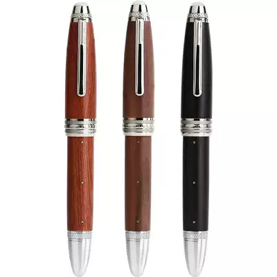 Moonman Mojo M1000 handmade solid wood BOCK18K two-color gold-plated Iridium pen rivet Chuanbei mother top beads