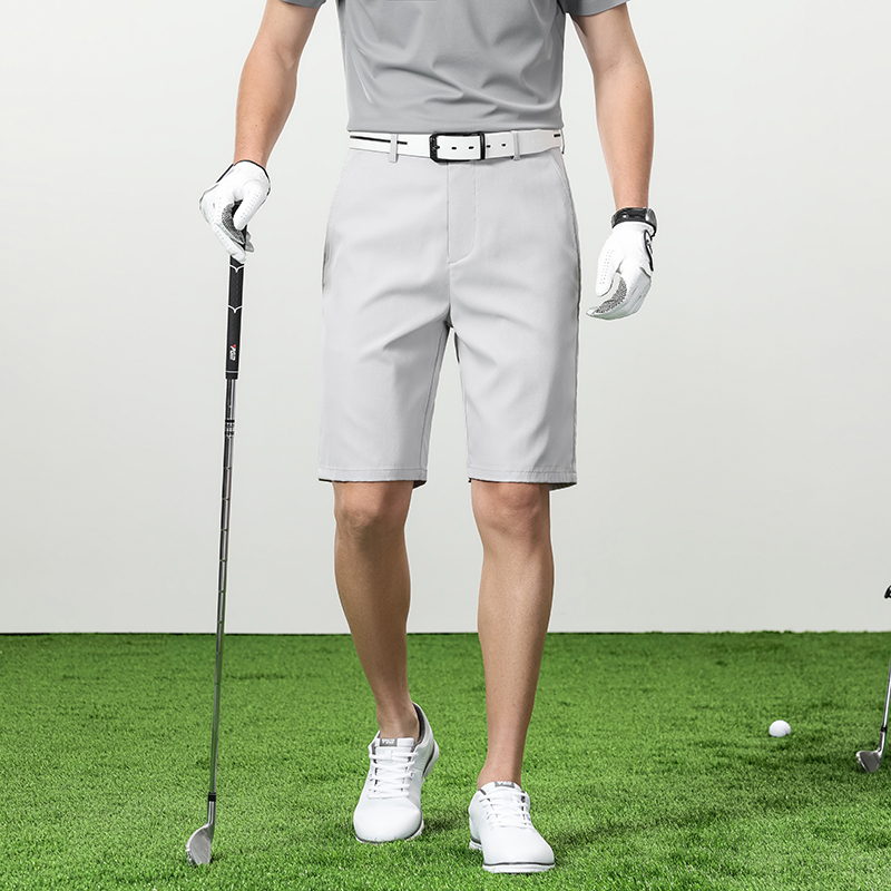 Summer New Golf Shorts for Men, Outdoor Sports and Leisure, Versatile Ice Silk Breathable Loose Straight Mid-Length Pants for Men