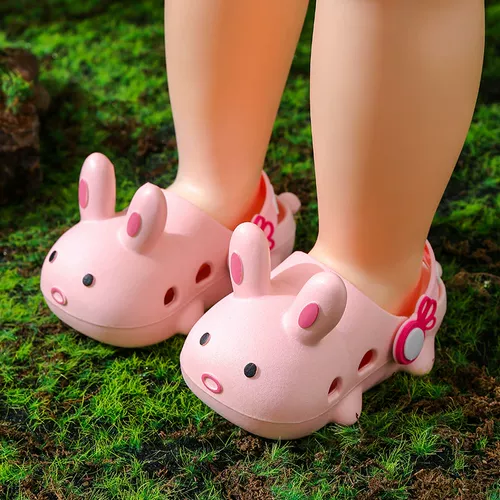 Детский кролик, нескользящие мультяшные детские тапочки подходит для мужчин и женщин, мягкая подошва