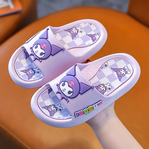 Детские тапочки, летняя обувь, нескользящие слайдеры, семейный стиль