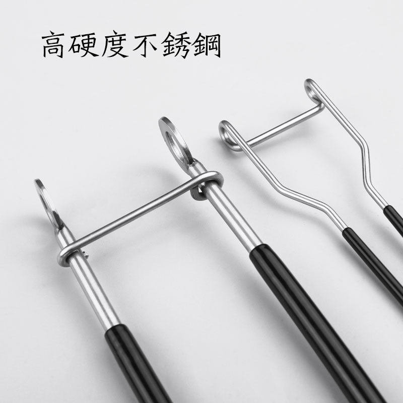 Black fish opener thunder frog hook picker stainless steel deep throat Luya Lei strong frog hook picker fishing tool