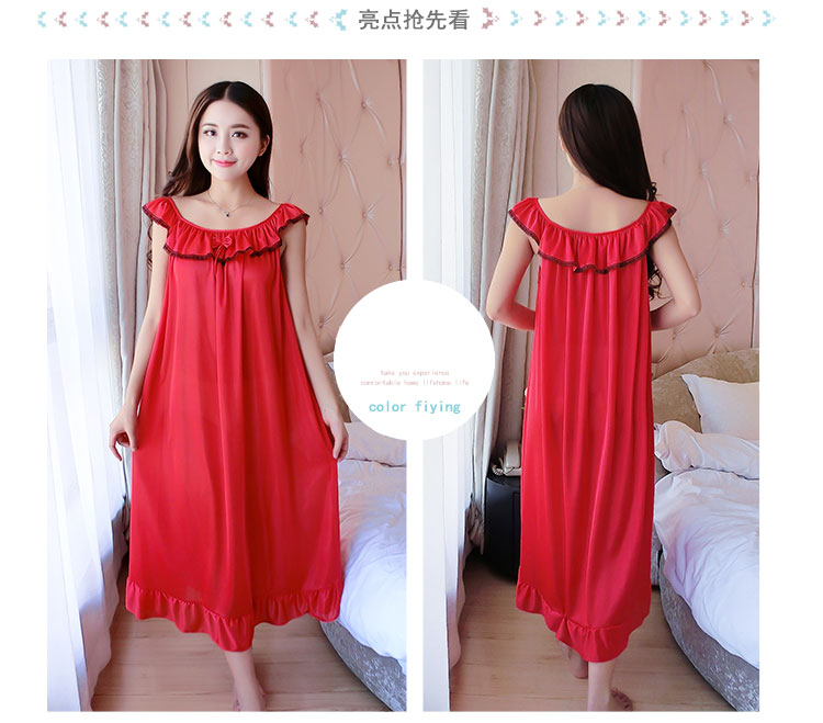 Siêu lớn kích thước nightdress nữ mùa hè 300 pound phụ nữ mang thai cộng với phân bón để tăng 230 lỏng kích thước lớn mang thai băng lụa dài đồ ngủ