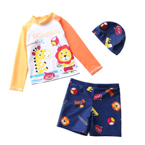 New childrens swimsuit boys split long sleeve swimsuit Large medium and small childrens suit Infant baby boy swimsuit