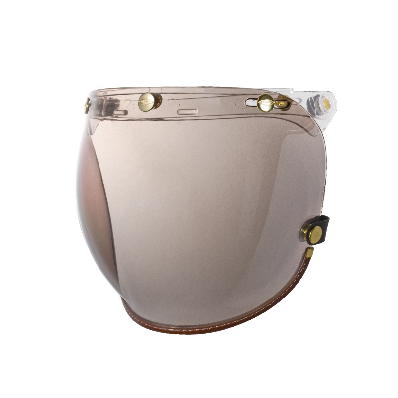 Taiwan Imported Bubble Mirror Leather Wrap safety helmet sunscreen UV Rain-proof windproof spectacle lenses mirror can flip light