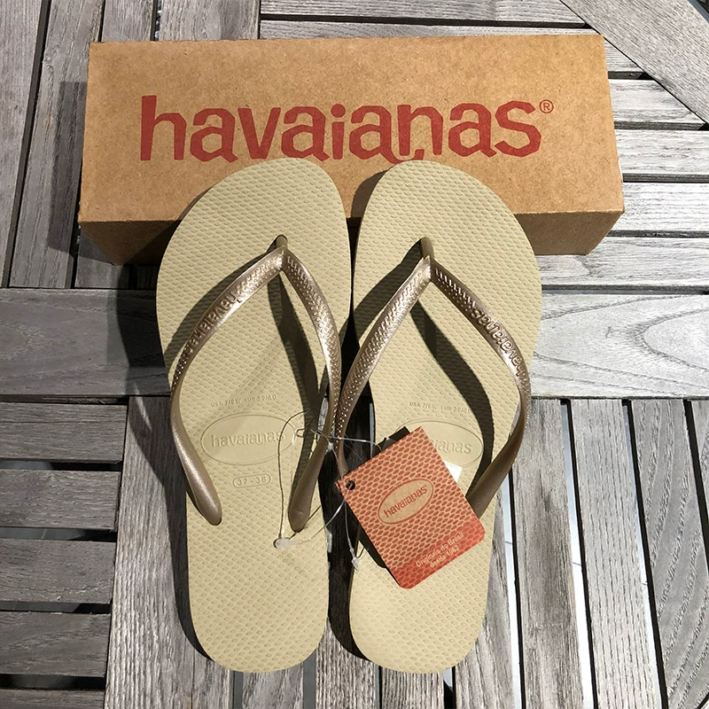 Бразильские шлепанцы havaianas Havana, классические, узкие женские, Victoria's Secret, розовый однотонный цвет, тонкий ремешок, нескользящие сандалии и тапочки