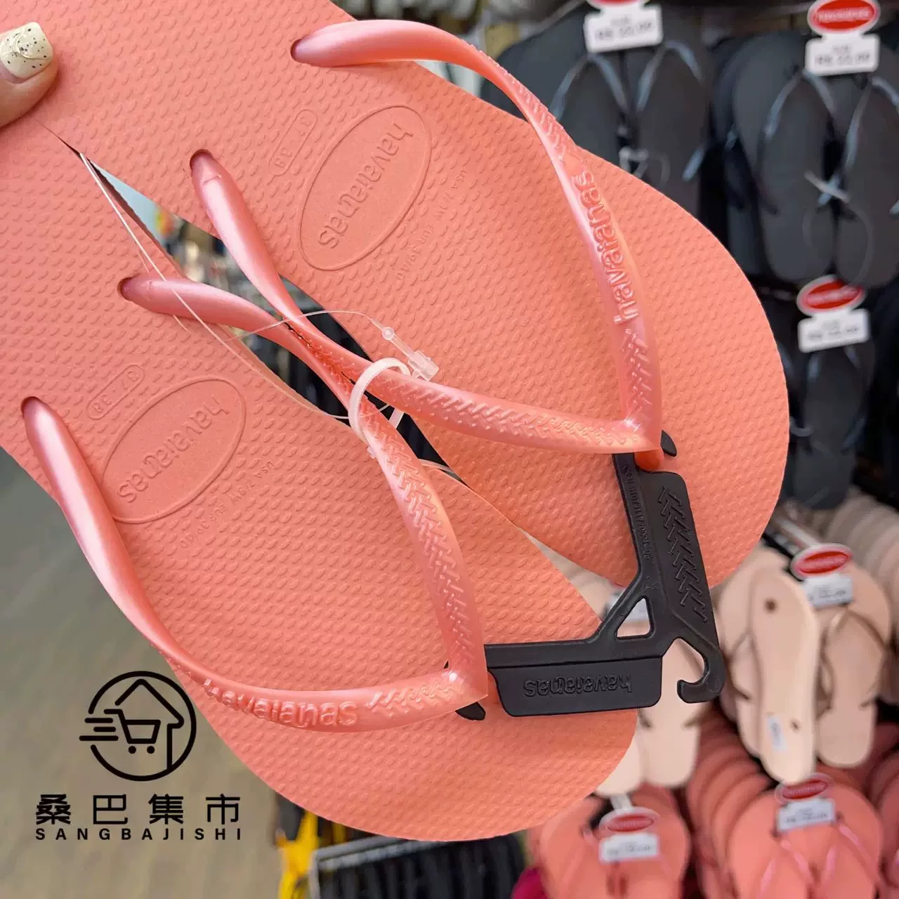 Бразильские шлепанцы havaianas Havana, классические, узкие женские, Victoria's Secret, розовый однотонный цвет, тонкий ремешок, нескользящие сандалии и тапочки