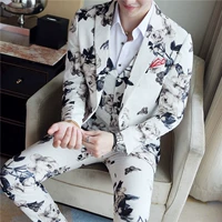 Mùa thu đông xu hướng mới phù hợp với bộ đồ vest nam phù hợp với áo ba lỗ phiên bản Hàn Quốc của trang phục váy cưới thủy triều Slim quần âu