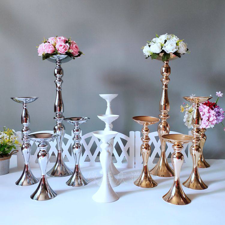 Wedding props European-style mermaid main table vase candlestick T-table Luyin dining table vase detachable wedding supplies