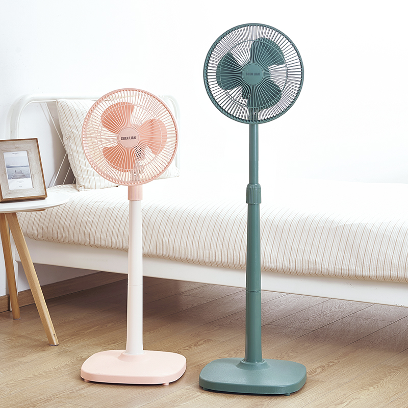 FLOOR FAN HOME SMALL STANDING FAN STUDENT SMALL FAN PORTABLE TABLE SILENT DORMITORY TELESCOPIC ELECTRIC FAN