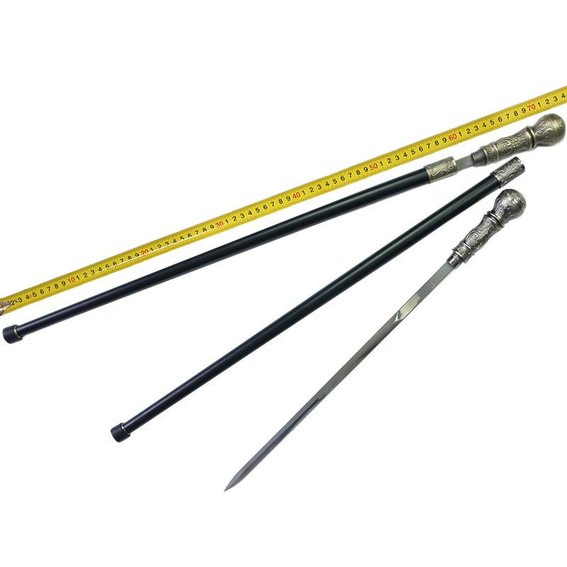 Stainless steel cane sword old man anti-skid self-defense cane sword film and television sword mountaineering sword Longquan city animation sword not edged