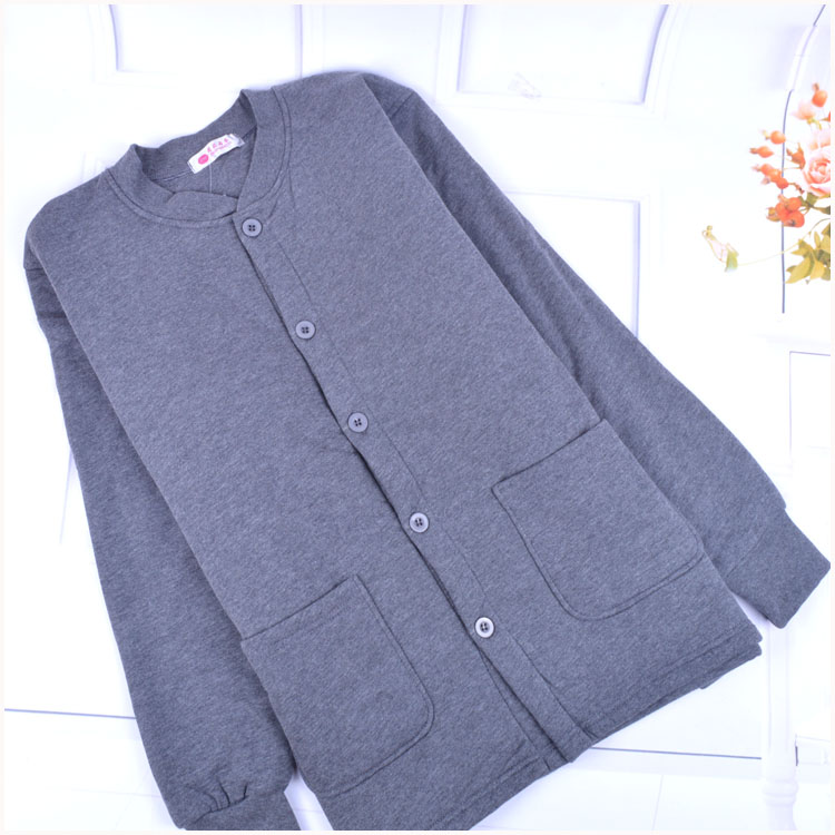 Đồ lót nhiệt Nữ mùa đông áo len cardigan cardigan ba lớp cộng với áo khoác cotton dày cho người trung niên áo giữ nhiệt nam nhật bản