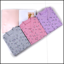 Elderly cardigan autumn clothes female cotton to the elderly loose old cotton fat plus size mother Grandma