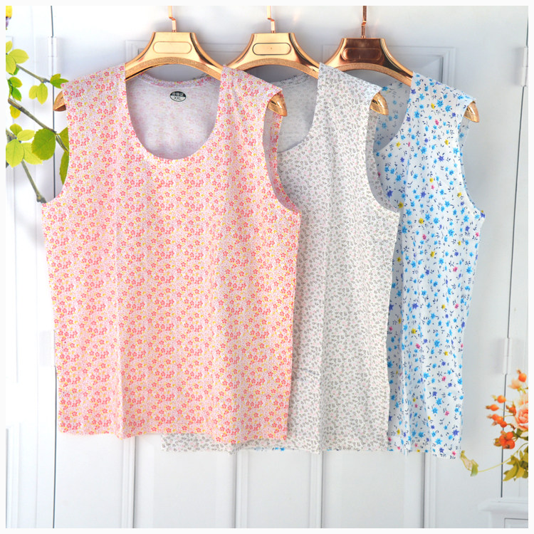 Old lady vest pure cotton cut sleeves big size old wide shoulder sleeveless old sweatshirt mom sweatcloth loose mother-in-law