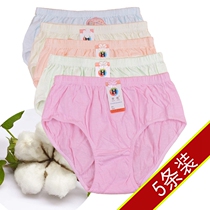 Pure cotton panties triangle pants high waist cotton pure cotton antibacterial sexy panties Large size panties female fat mm female sense
