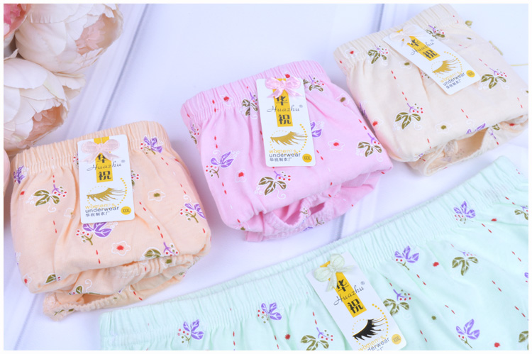 5 tải đồ lót màu rắn eo của phụ nữ 100% cotton cotton tóm tắt kích thước lớn quần short trung niên đồ lót nam nữ