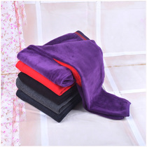 Middle-aged thermal pants womens thickened autumn pants Single piece fat plus size velvet cotton high-waisted elastic womens warm pants