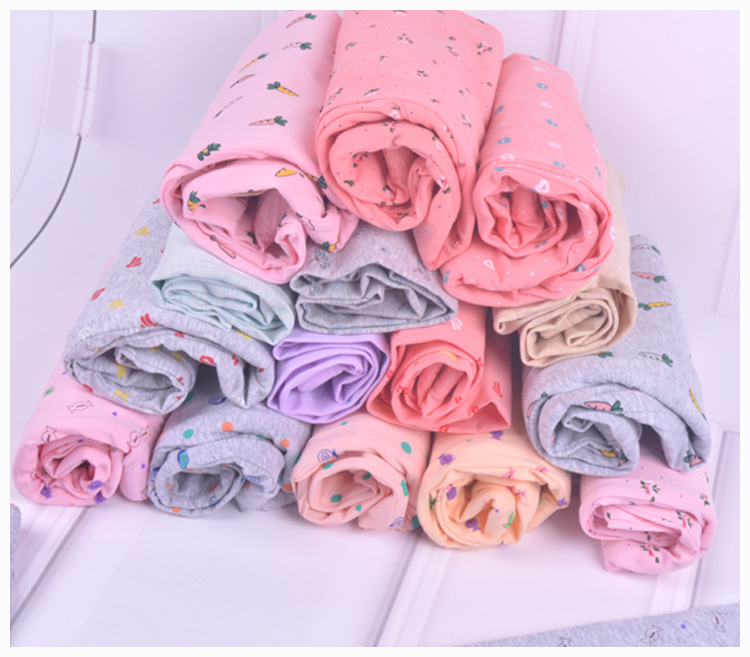 Quần dài của phụ nữ mảnh duy nhất cotton cao eo kích thước lớn dòng quần đàn hồi Lycra cotton phần mỏng phim hoạt hình quần sinh viên quần ấm