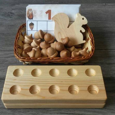 Mathematical Logic Wooden Board Oak Children Mathematical Cognition Pat small bunk Rigi Eumont Rigo