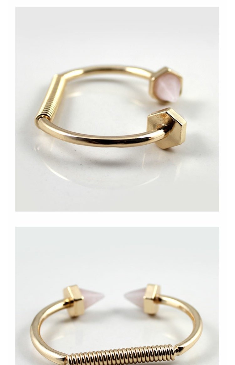 99 carat Trang sức thời trang châu Âu và Mỹ Vintage cũ nhiều màu hình nón màu ngọc lam punk gió mở vòng đeo tay (NQ) vòng gỗ