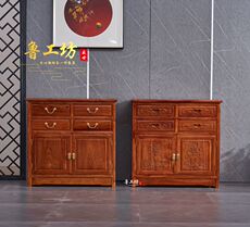 Розвуд сторона кабинет 红木餐边柜新中式简约花梨刺猬紫檀储物收纳客厅四抽简约小柜子 OTHER