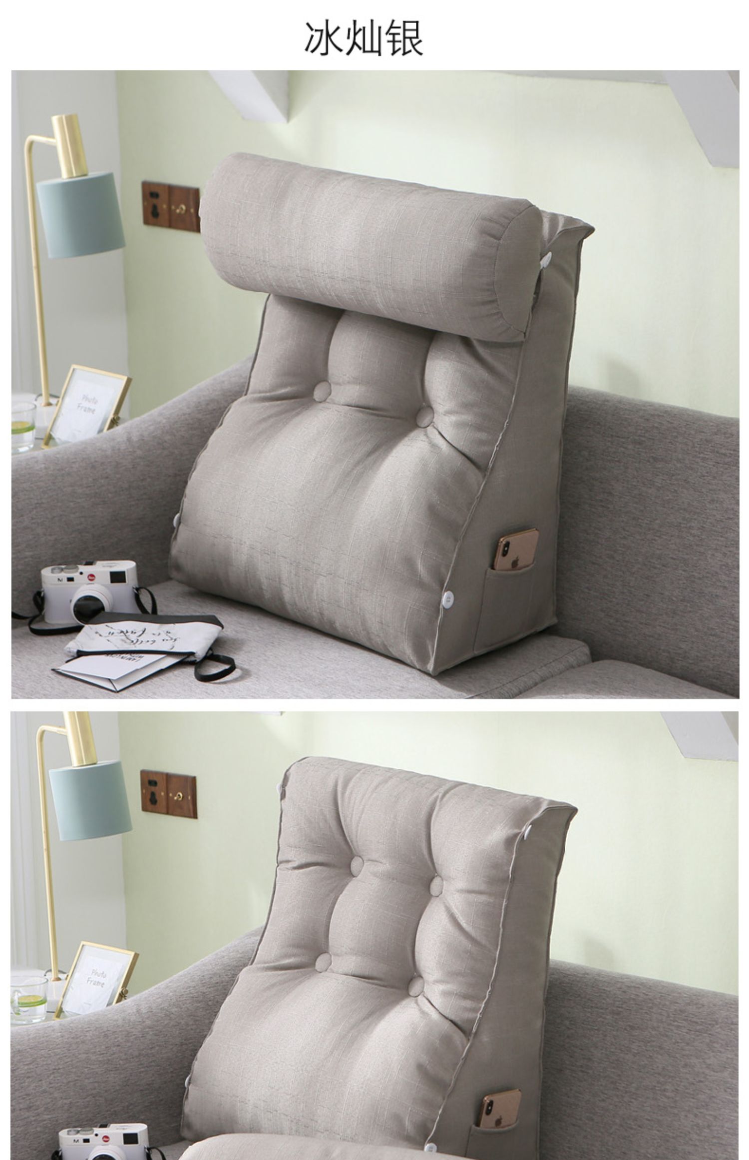 Sofa lưng lớn đệm đầu gối hỗ trợ thắt lưng gối tam giác dốc pad chăm sóc người già có thể tháo rời và có thể điều chỉnh tăng - Trở lại đệm / Bolsters bộ chăn gối văn phòng