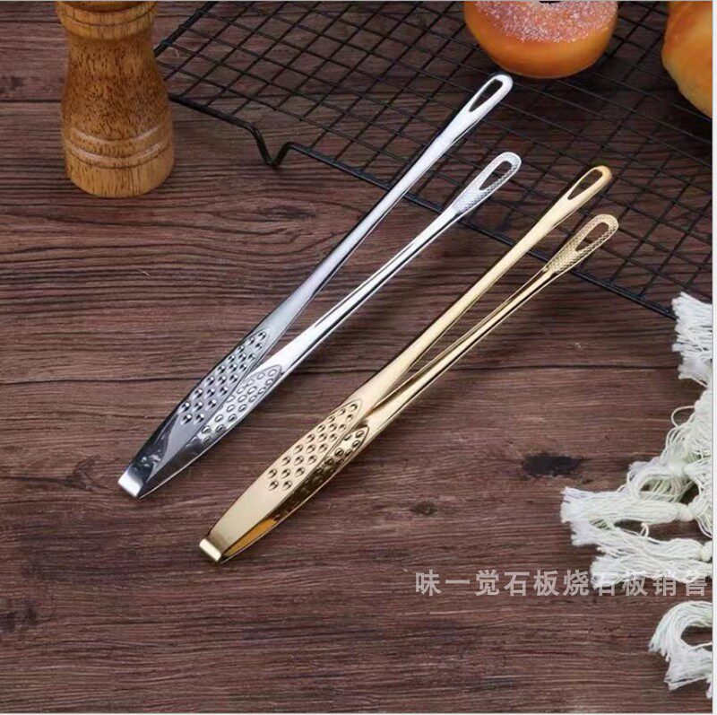 304 stainless steel fried meat with the same clip - Japanese clip Korean barbecue clip barbecue clip food cooking clip