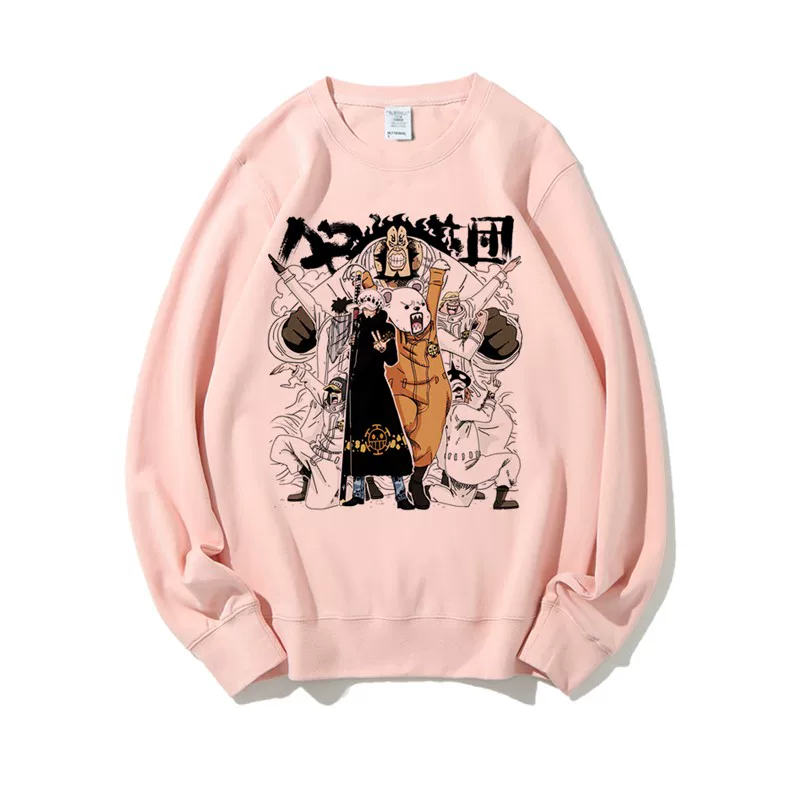 Demi-season trend sweatshirt for students, Japanese cartoon set, for beloved, oversize