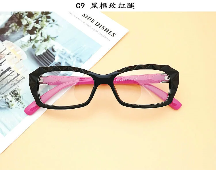 Crystal cắt công nghệ kính khung phụ nữ thủy triều toàn khung kính da báo khung kính cận thị kính cận thị kính cận - Kính khung