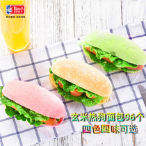 Berkos new snow printed hot dog bread embryo crispy crispy hot dog embryo factory direct sale casual fresh food