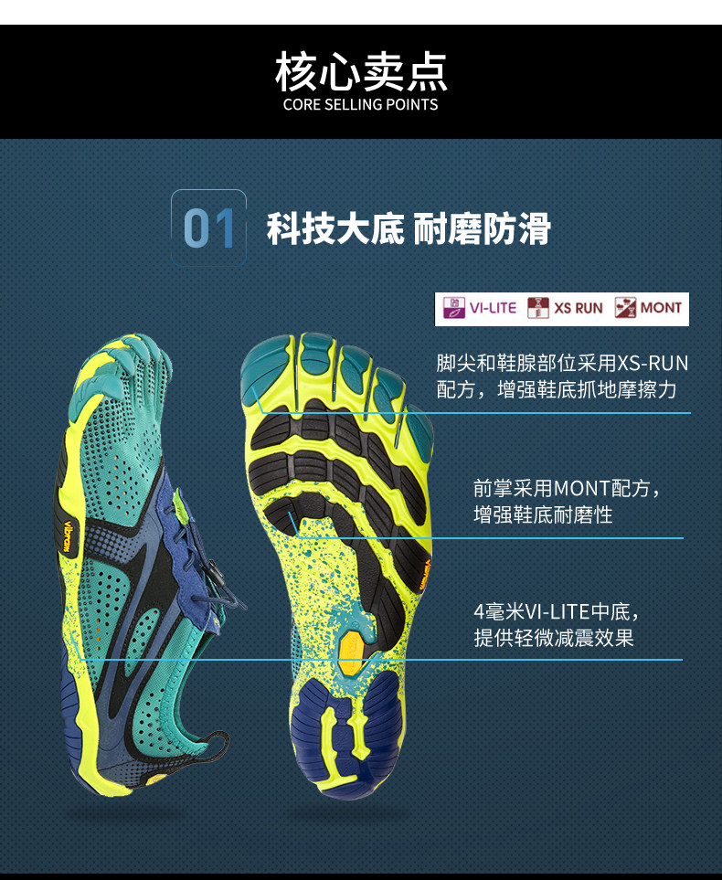 第一双赤足跑鞋 意大利 Vibram 城市路跑运动五指鞋 图5